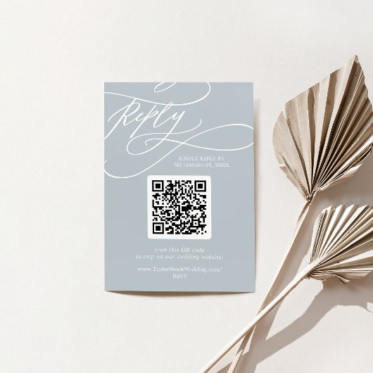 Cartons Réponse SOPHIA QR Code Côte Bleu Boho Chic Mariage