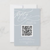 Cartons Réponse SOPHIA QR Code Côte Bleu Boho Chic Mariage (Devant)