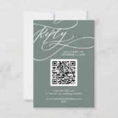 Cartons Réponse SOPHIA QR Code Tropical Green Destination Mariage (Devant)