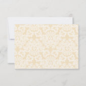 Cartons Réponse Sophisticated Gold Lace Script Mariage élégant (Dos)