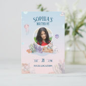 Cartons Réponse Sous le thème de l'eau Anniversaire de l'enfant (Debout devant)