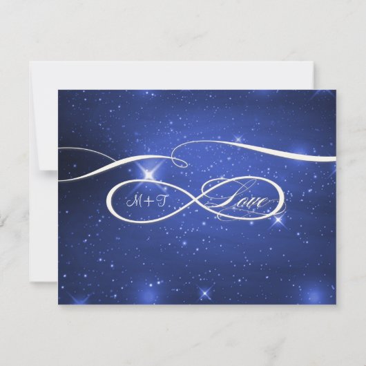 Cartons Réponse Space Galaxy Stars Infinity Symbole Mariage de scr (Dos)