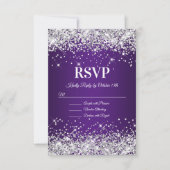 Cartons Réponse Sparkly Silver Parties scintillant Royal Purple Om (Devant)
