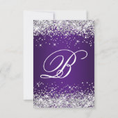 Cartons Réponse Sparkly Silver Parties scintillant Royal Purple Om (Dos)