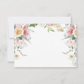 Cartons Réponse Spring garden pastel floral wildflower wedding (Dos)