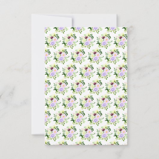 Cartons Réponse Spring Purple Flowers with Foliage (Dos)