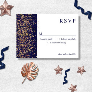 Cartons Réponse Stardust or Rose de la marine romantique