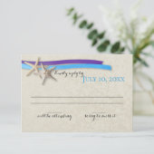 Cartons Réponse Starfish and Ribbon Purple and Blue Beach Response (Debout devant)