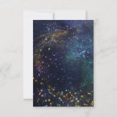 Cartons Réponse Starry Night Celestial Galaxy Mariage Détails Cart (Dos)