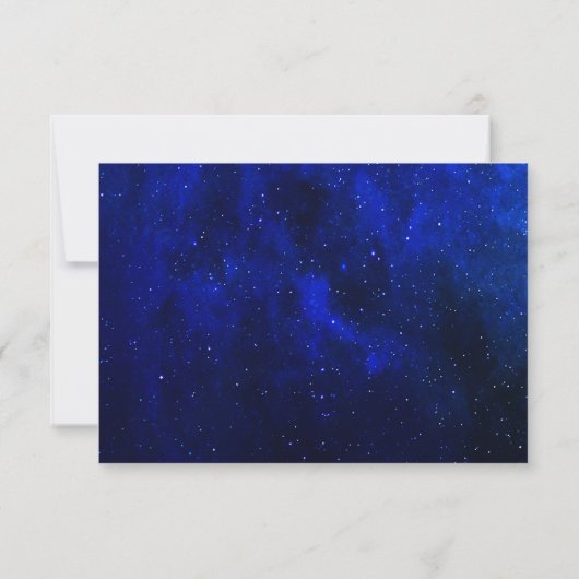 Cartons Réponse Starry Night Galaxy Mariage (Dos)