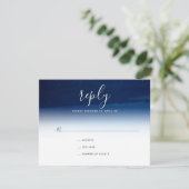 Cartons Réponse Starry Night Under the Stars Mariage Reply Card (Debout devant)