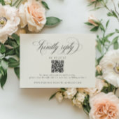 Cartons Réponse Stately Stripes Wedding QR Code