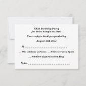 Cartons Réponse Steam Train Man's Birthday Party (Dos)