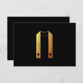 Cartons Réponse Stole liturgique "3D" doré (Devant / Derrière)