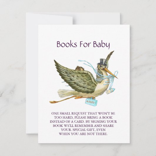 Cartons Réponse STORK BÉBÉ GARÇON DOUCHE Bleu Blanc (Devant)