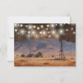 Cartons Réponse String Lights Rustic Barn Wood Western Wedding (Dos)