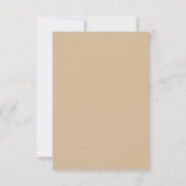 Cartons Réponse Style Beige moderne Élégant Script Mariage simple  (Dos)