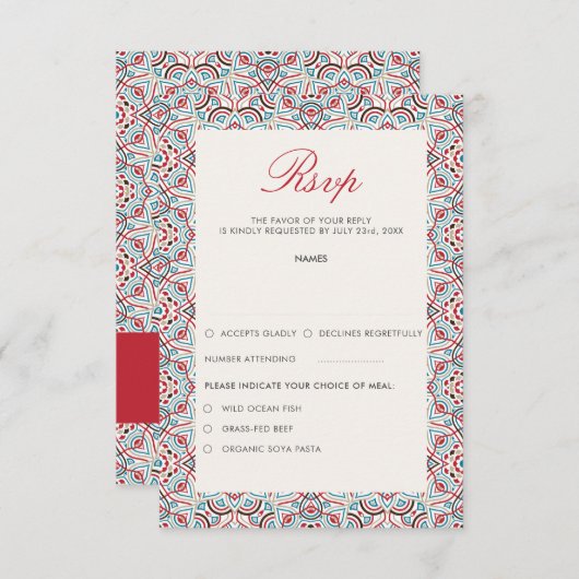 Cartons Réponse Style géométrique Étincelles Mariage métallique en (Devant / Derrière)