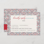 Cartons Réponse Style géométrique Étincelles Mariage métallique en (Devant / Derrière)