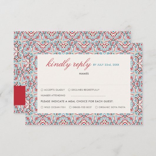 Cartons Réponse Style géométrique Étincelles Mariage métallique en (Devant / Derrière)