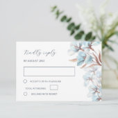 Cartons Réponse Stylized Blue Rose Gold Lily Layered Flowers (Debout devant)