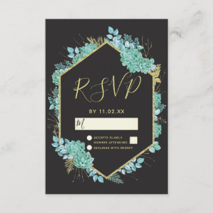 Cartons Réponse Succulents Gold Frame N'importe quelle couleur Mar