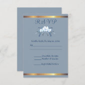 Cartons Réponse Sud Charm Dusty Blue Mariage Répondre (Devant / Derrière)