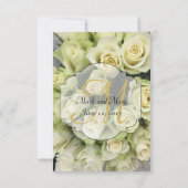 Cartons Réponse Suite de Mariage Blush Champagne Roses Blanches (Dos)