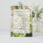 Cartons Réponse Suite Mariage blanc vert Hydrangea (Debout devant)