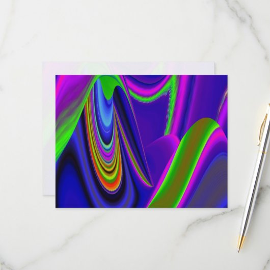 Cartons Réponse Summerrainbow, Rainbowart 3D Abstrait (Devant/Arrière en situation)