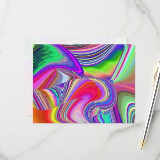 Cartons Réponse Summerrainbow, Rainbowart 3D Abstrait (Devant/Arrière en situation)