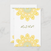 Cartons Réponse Sunflower R.S.V.P. (Devant / Derrière)