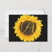 Cartons Réponse Sunny Yellow Elegance Sunflower Noir (Devant)