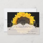 Cartons Réponse Sunny Yellow Elegance Sunflower Noir (Dos)