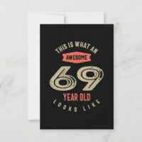 Superbe 69 ans Anniversaire Cadeau Funny 69e
