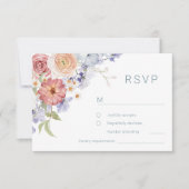 Cartons Réponse Superbe Mariage d'aquarelle végétale (Devant)