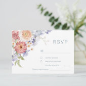 Cartons Réponse Superbe Mariage d'aquarelle végétale (Debout devant)