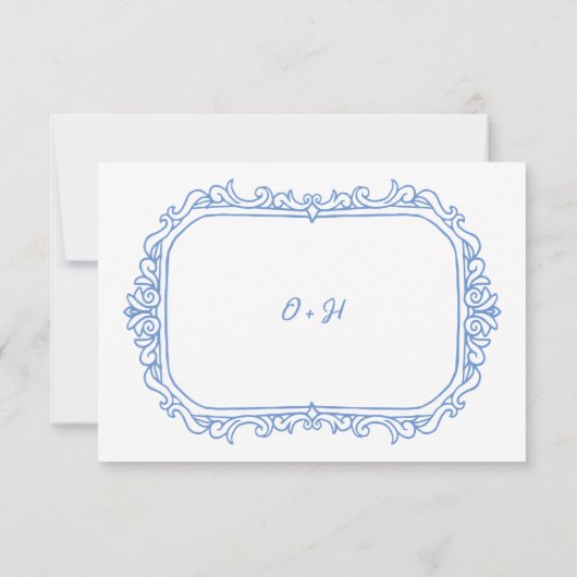 Cartons Réponse Sweet Whimsical manuscrit Mariage illustré (Dos)