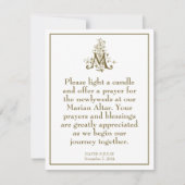 Cartons Réponse Symbole d'autel Marian Marian Gold (Devant)