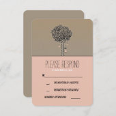 Cartons Réponse Sympa arbre rustique et jarres de maçon mariage ca (Devant / Derrière)