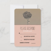 Cartons Réponse Sympa arbre rustique et jarres de maçon mariage ca (Devant)