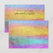 Cartons Réponse Taches d'aquarelle Bat Mitzvah (Devant / Derrière)