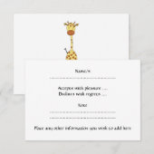 Cartons Réponse Tall Cute Giraffe. Un dessin animé animal. (Devant / Derrière)