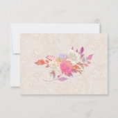 Cartons Réponse Tan Flourish Mariage damassé (Dos)