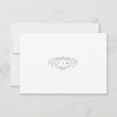 Cartons Réponse Taupe Floral Line Art Wedding Response Card (Dos)