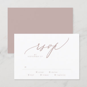 Cartons Réponse Taupe moderne et Mariage simple blanc