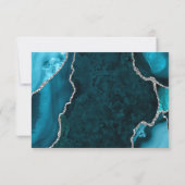 Cartons Réponse Teal Blue and Silver Agate Marble (Dos)