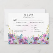 Cartons Réponse *~* Tenir les mains rose Fleurs Mariage blanc (Devant)