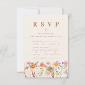 Cartons Réponse Terracotta Boho Automne Fleur sauvage Options de r (Devant)