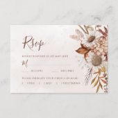 Cartons Réponse Terracotta Boho Automne Floral Options de repas Ma (Devant)